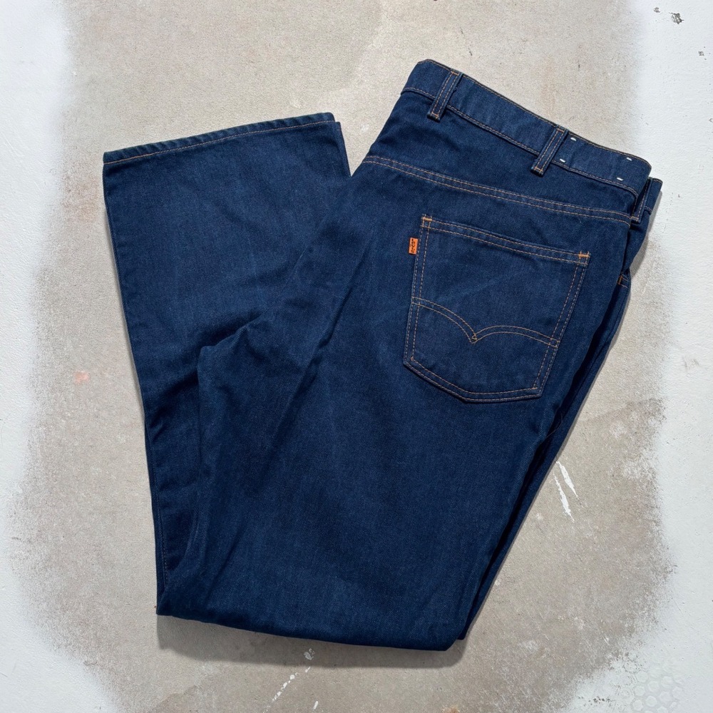 Vintage Levis For Men Orange Tab Skosh More Comfort Jeans Dark Wash 44x30 USA